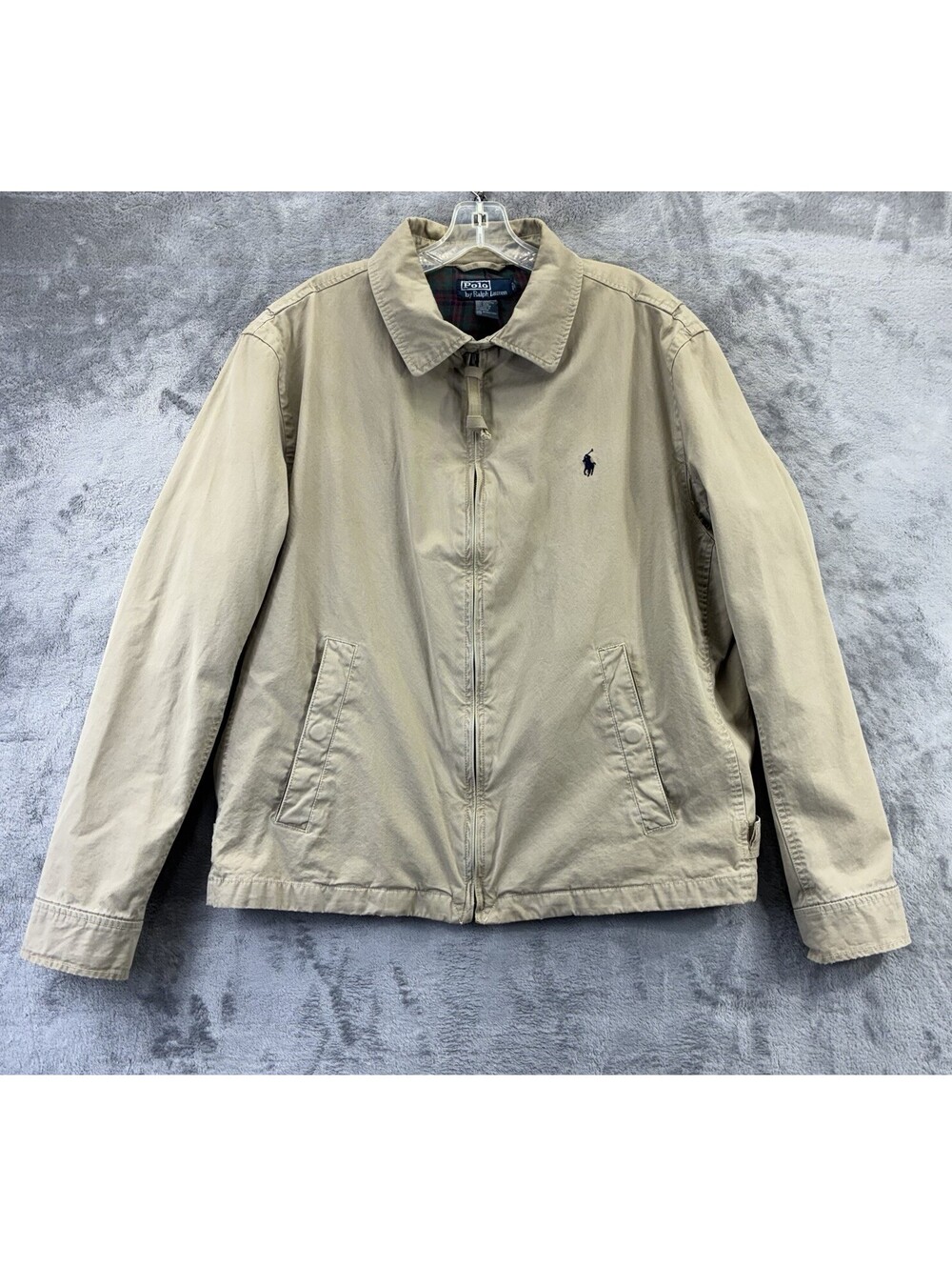 Polo Ralph Lauren Bi-Swing Jacket Tan Beige Harrington Bomber XL